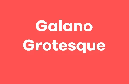 Galano Grotesque font