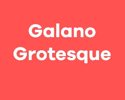 Galano Grotesque font