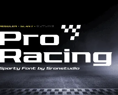 Pro Racing font