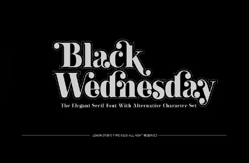 Black Wednesday font