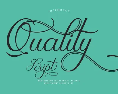 Quality Script Free font