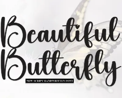 Beautiful Butterfly font