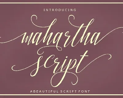 Mahartha Script font