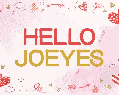 Hello Joeyes font