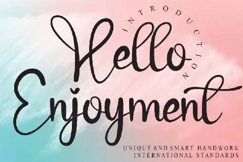 Hello Enjoyment Calligraphy font