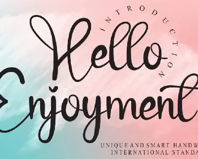 Hello Enjoyment Calligraphy font