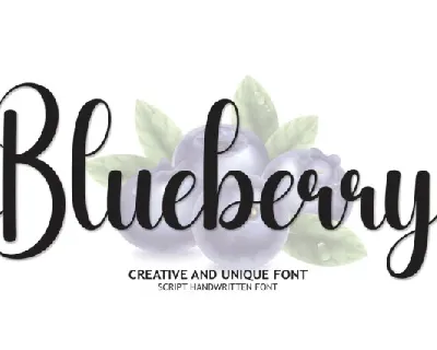 Blueberry Script Typeface font