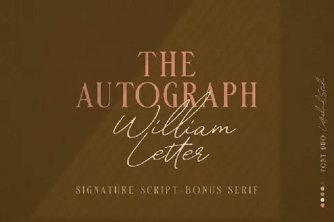 William Letter Signature font