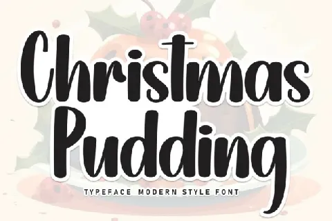 Christmas Pudding Display font