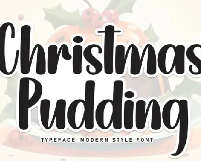 Christmas Pudding Display font