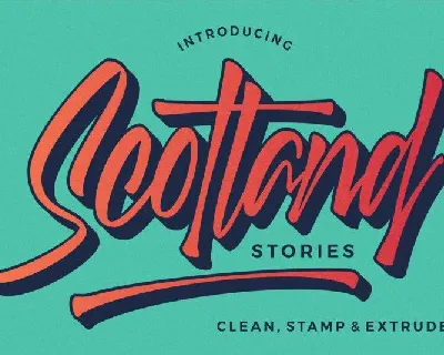 Scotland Stories Script font