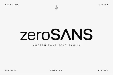 Zero Geometric Typeface font