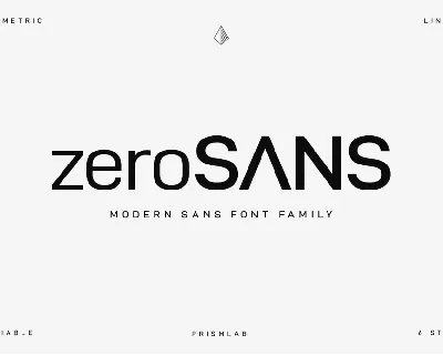 Zero Geometric Typeface font