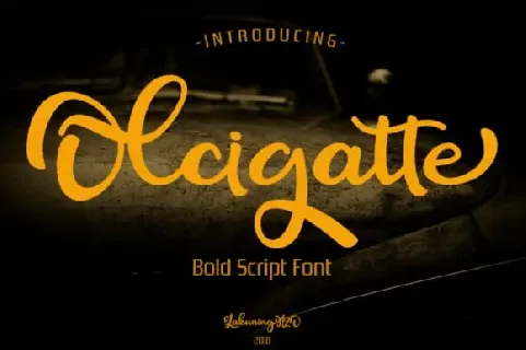 Olcigatte Bold Script font