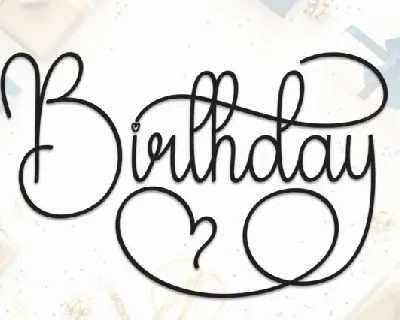 Birthday Script font