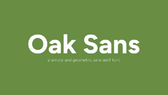 Oak Sans family font