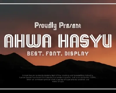 Ahwa Hasyu font