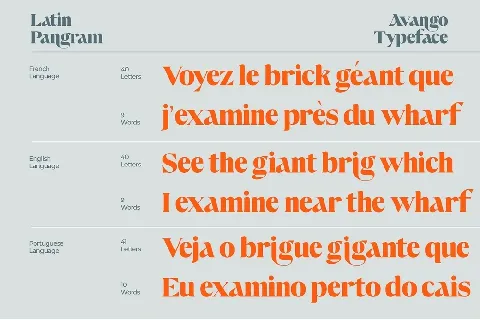 Avango font