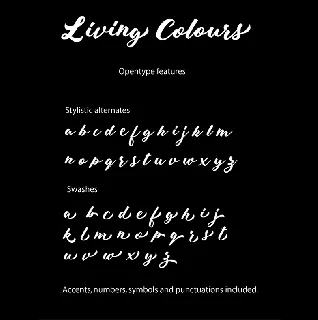 Living Colours Script font