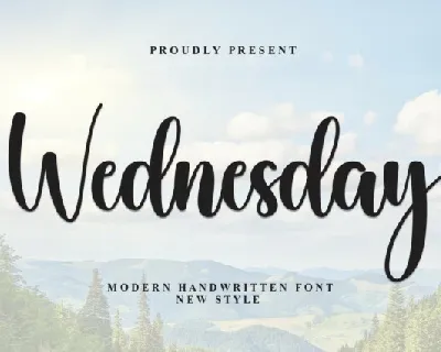 Wednesday Handwritten Typeface font