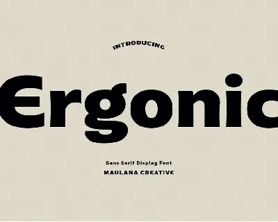 Ergonic font