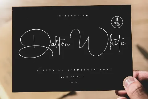 Dalton White font