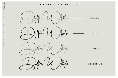 Dalton White font