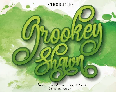 Grookey Shawn Script font