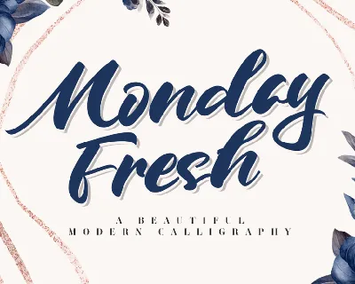 Monday Fresh Calligraphy font