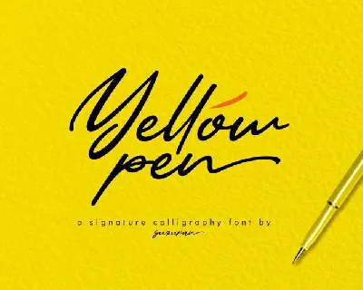 Yellow Pen Handwritten font