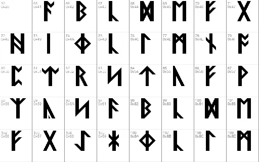 Saxon Runical font