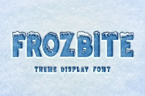 FROZBITE Display font
