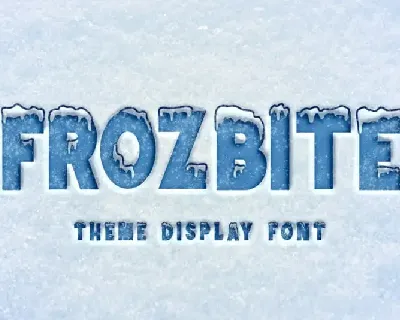 FROZBITE Display font