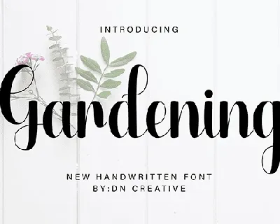 Gardening Script font