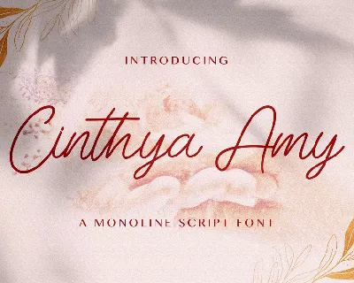 Cinthya Amy font