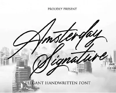 Amsterday Signature font