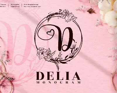 Delia Monogram font