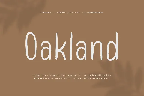 Orchard font