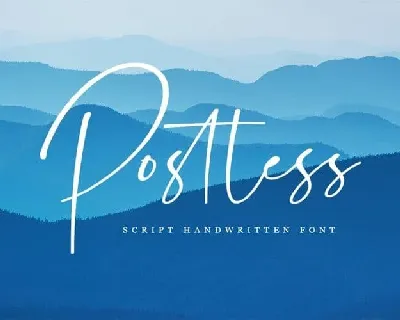 Postless Script font