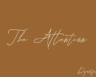 The Attention Signature font