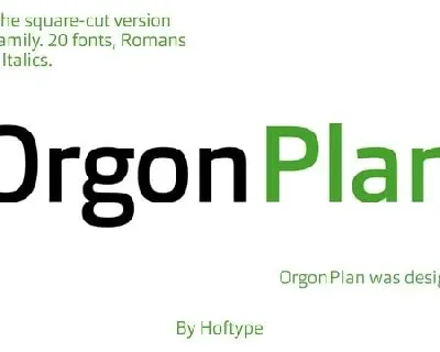Orgon Plan Sans Serif font