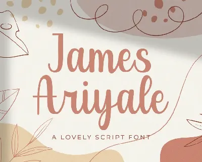 James Ariyale font