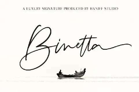 Binetta Signature font