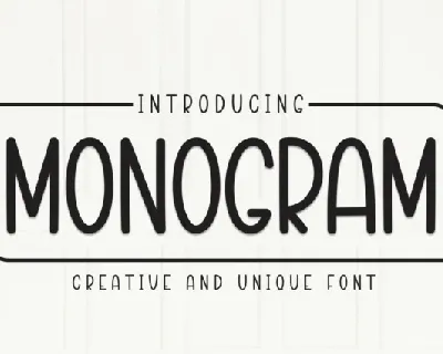 Monogram Display font