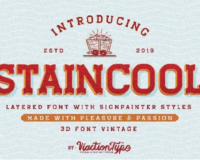 Staincool Layered Free font