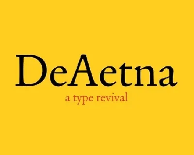 De Aetna font