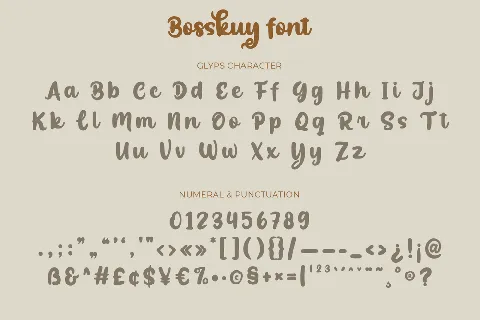 Bosskuy font