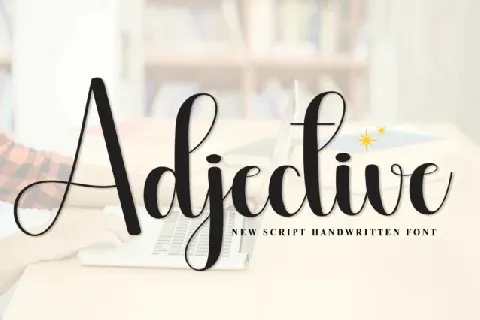 Adjective Script font