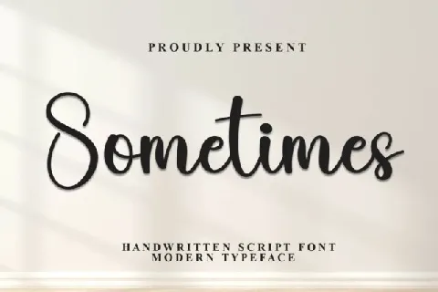 Sometimes Script font