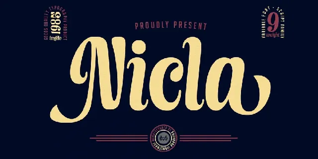 Nicla DEMO font